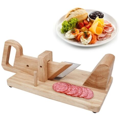 Guillautine à Saucisson, Couteau à Émincer, Matériau principal: Bois en caoutchouc