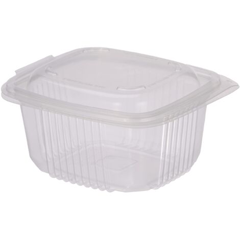 GUILLIN Ondipack Confezione da 50 Vaschette per Microonde con Coperchi a Cerniera, 14,2 x 12,3 x 6,9 cm