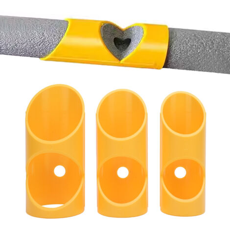 Guillotine pour tubes isolants ABS  Kit 3 pièces jaune  Guide coupe pour isolation tuyaux maison décoration