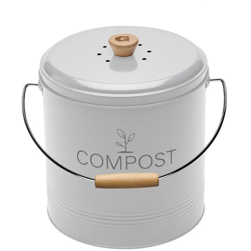 Seau à compost rond 8l blanc Guillouard 040616