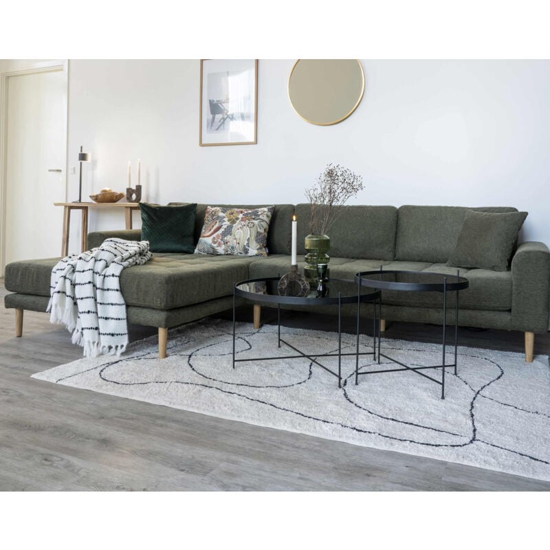 Lisa Design - Guimar - tapis - blanc et noir - 200x300 cm - blanc / noir