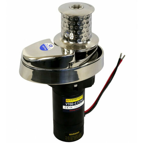 Guindeau électrique 700w 12V - inox - 8mm DIN/ISO vertical avec poupée - ORANGEMARINE -
