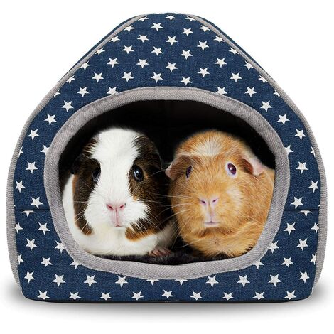 main image of "Guinea pig bed cave co.ukfortable hamster house large hiding rabbit ferret hedgehog chinchilla beard dragon winter nest hamster accessories a"
