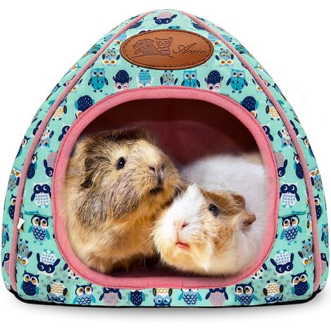 main image of "Guinea pig bed cave co.ukfortable hamster house large hiding rabbit ferret hedgehog chinchilla beard dragon winter nest hamster accessories b"