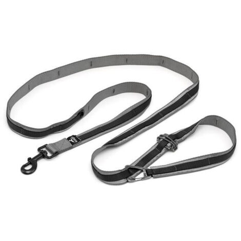 Guinzaglio a mani libere - KURGO - QUANTUM - 6 posizioni - 120 a 180 cm - Nero