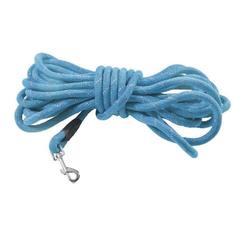 guinzaglio blu 1,2 x 500 cm: Guinzaglio tubolare in nylon blu modello Walk per cani