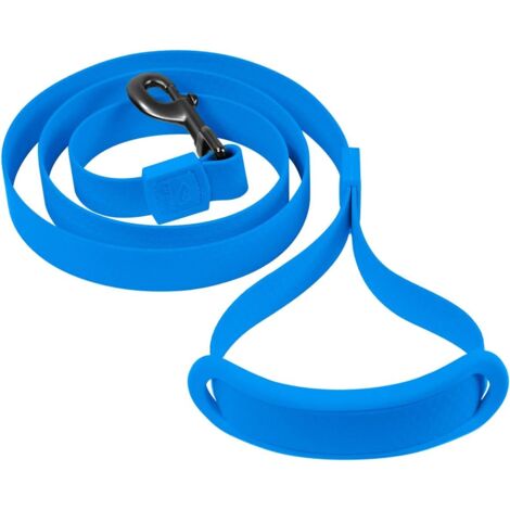 GUINZAGLIO BLU PER CANI DI GRANDE TAGLIA LUNGHEZZA 1,4 M PVC NYLON IMPERMEABILE ADDESTRAMENTO