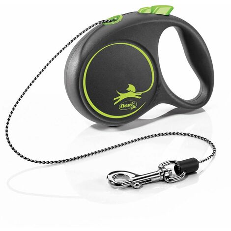 Guinzaglio Flexi Black Design estensibile in fettuccia o corda per cani: XS 3 metri in corda - rosa