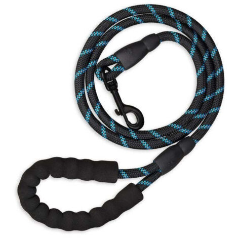 Guinzaglio imbottito per cani nero 150 cm
