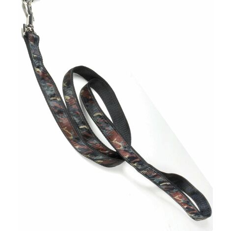 Guinzaglio in nylon camouflage con moschettone in metallo per cani: 120 x 1 cm Guinzaglio