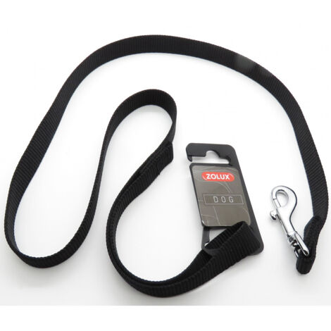 guinzaglio in nylon . misura 1 m . 20 mm . colore nero. per cani.