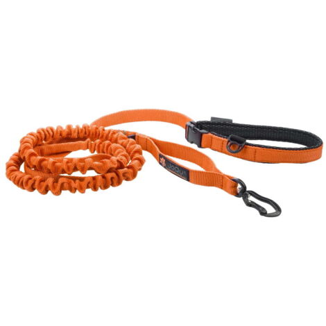 Guinzaglio JoQu® Ultra Strong Runners arancione per cani di piccola e media taglia con ammortizzatore