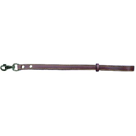 GUINZAGLIO PER CANE DOPPIO CUOIO CUCITO LARGO MM 18 - LUNGO CM 50 - 605978