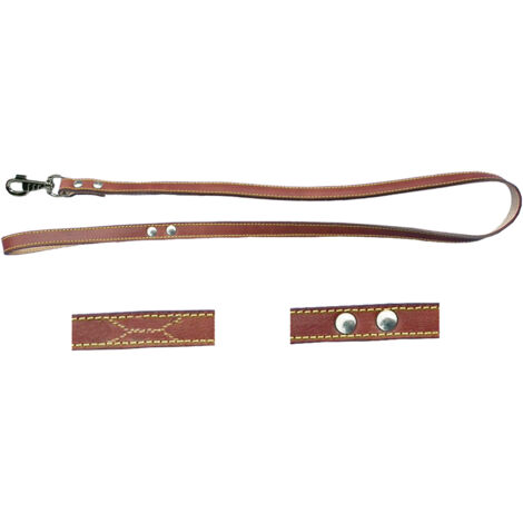 GUINZAGLIO PER CANE larg. mm 18 lung. cm 110 cucito NUOVA CUOIO