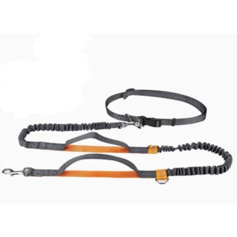 Guinzaglio per cani a mani libere, regolabile ed elastico, con cuciture riflettenti, per cani fino a 110 kg.