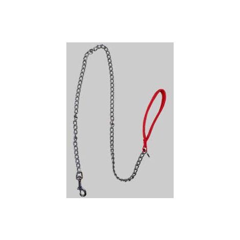 Guinzaglio per cani con catena ideal star con manico imbottito 25 mm x 120 cm