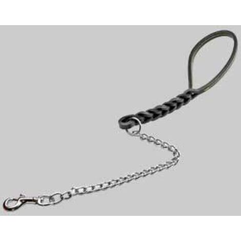 Guinzaglio per cani doppia treccia con catena 600 mm