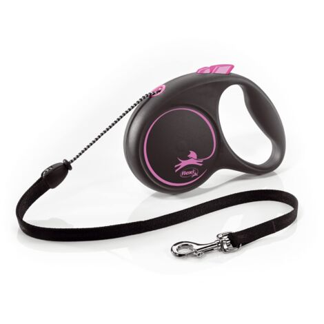 Guinzaglio per Cani Flexi BLACK DESIGN 5 m Rosa Taglia M