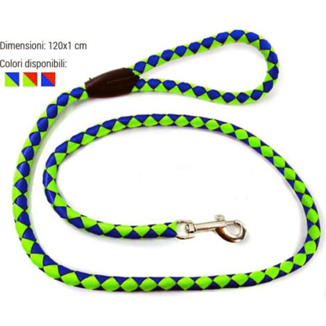 Guinzaglio per cani in nylon da 120 cm con gancio in acciaio, vari colori