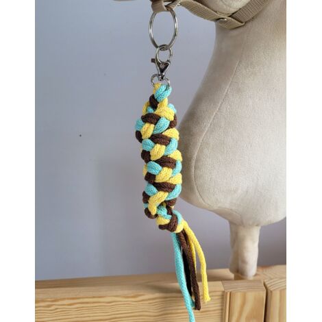 Guinzaglio per cavalli da tiro - Giallo/Menta/Marrone