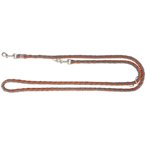 Guinzaglio regolabile per cane Trixie Arancio Grafite S/M 2 m