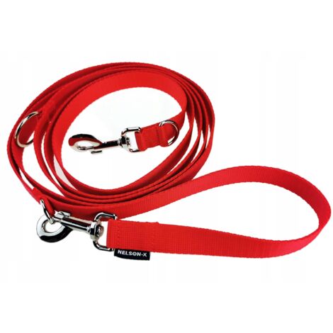 GUINZAGLIO REGOLABILE PER CANI 250 cm/2,5 cm MOSCHETTONE RESISTENTE
