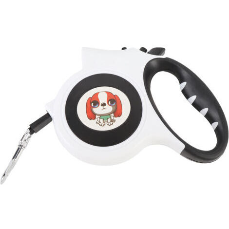 Guinzaglio retrattile per cani da 5 m (16,4 piedi), anti-groviglio, telescopico automatico con luce LED per passeggiate notturne.