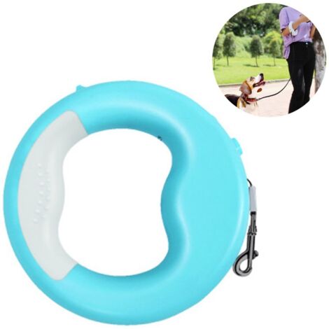 Guinzaglio retrattile regolabile da 3 metri con torcia a LED, adatto a cani di piccola e media taglia, portata massima di 20 kg, anti-groviglio a 360°, per avere le mani libere.