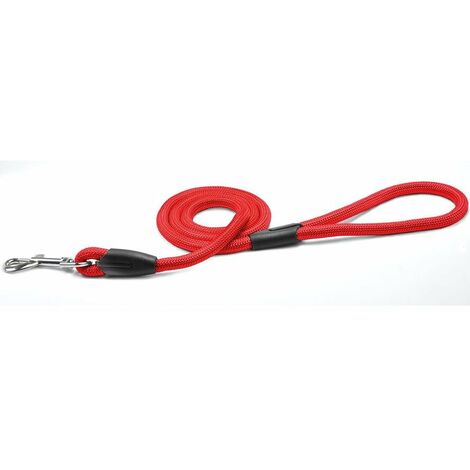 Guinzaglio tubolare in nylon con dettagli in plastica per cani: 2,2 x 90 cm guinzaglio - Nero