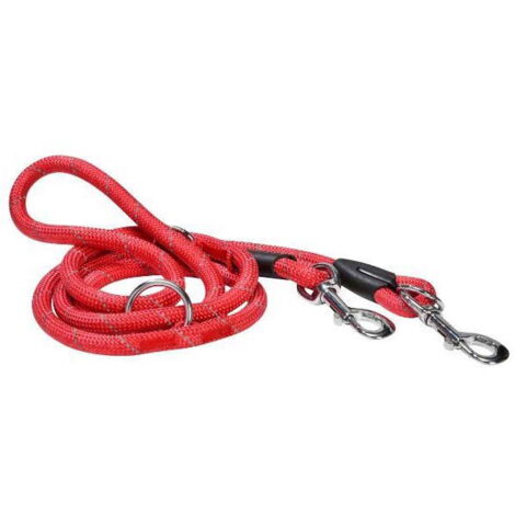Guinzaglio tubolare rosso da addestramento 3 posizioni modello Walk per cani