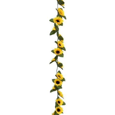 Guirlan de tournesol artificielle Naki jaune H180cm - Atmosphera créateur d'intérieur