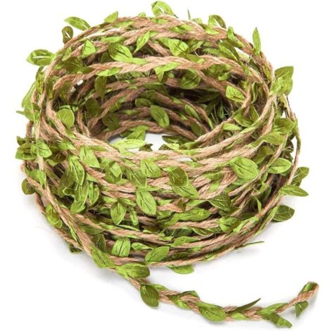 Guirlande à Feuilles Artificielles 20M. Décoration Murale Rustique en Feuillage pour Jardin ou Mariage