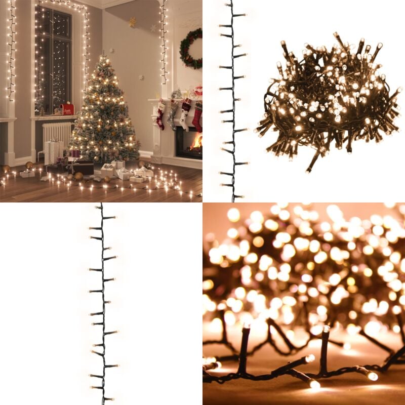 Guirlande à led compacte avec 400 led Blanc chaud 13 m pvc - Guirlande Led - Guirlande Noel - Decoration Noel - Luminaire Interieur - Illumination