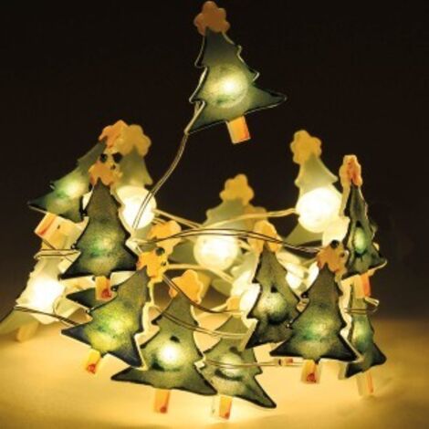 Guirlande à piles avec 20 LEDs pour la décoration de Noël 1,3m