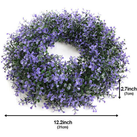 Guirlande artificielle de Noël - 31 x 31 x 7 cm - Violet
