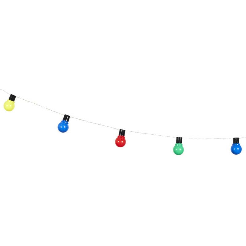 Guirlande avec 10 boules lumineuses - Multicolore - l 180 cm - Livraison gratuite