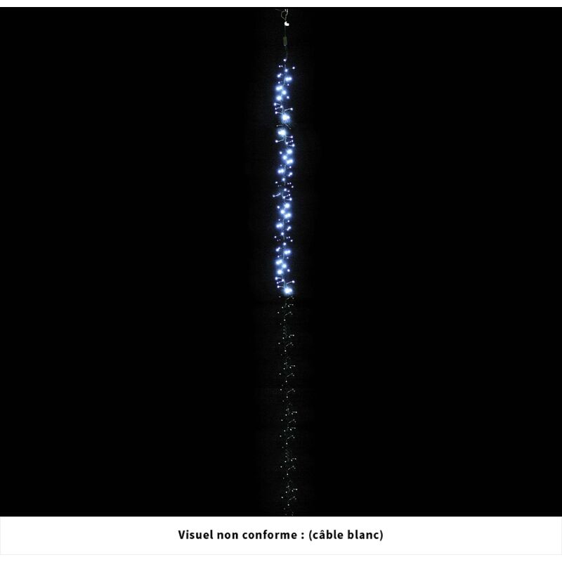 guirlande - boa comète - raccordable - ext - 3 mètres - 150 led - blanc - 230v - festilight 39302-w0-z