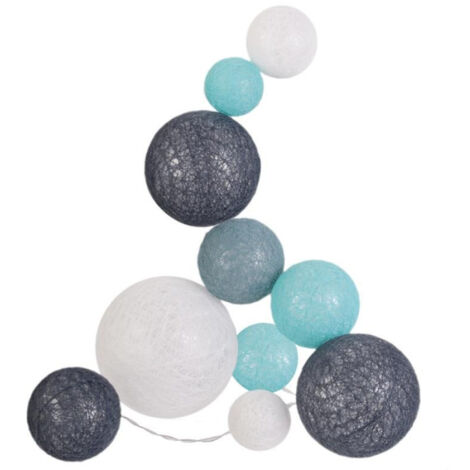 Guirlande Boules 10 Led "Multi Taille" 192cm Bleu