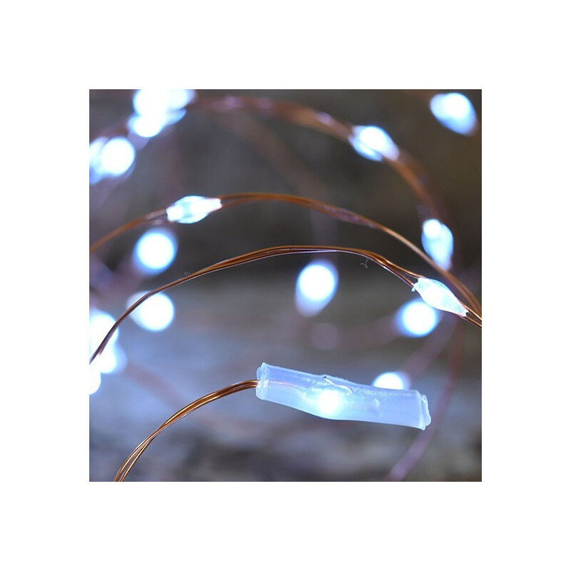 Guirlande Cuivré Microled 7.5m Blanc Pur Deco Animee Int. Ext Guirlande Cuivré Microled 7.5m Blanc Pur Deco Animee Int. Ext