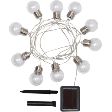 Guirlande d’Ampoules LED Solaire Galilei 2m  3000K Blanc chaud