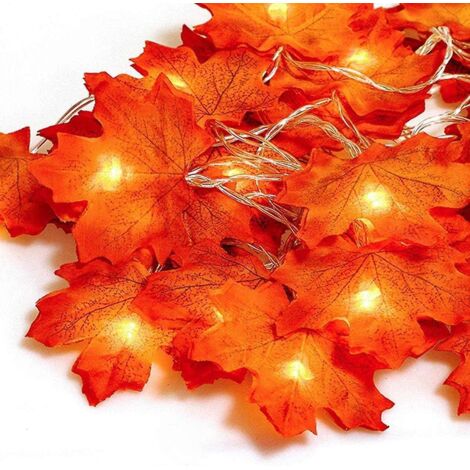 guirlande D'automne, Decoration Automne, 20 Guirlandes Lumineuses (3m), Gugirlande De Feuilles D'automne, Decoration Halloween Noel, Dcoration De