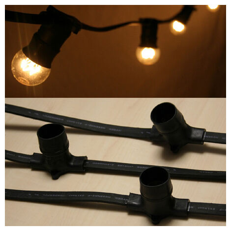 guirlande de 100 mètres avec 100 douilles b22 festilight