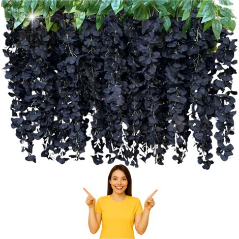 Guirlande de 12 fleurs artificielles denses WISTERIA PREMIUM XXL pour mariage