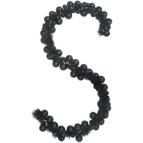 Guirlande de Boules de Noël Noir 186 cm Polystyrène CFW932521