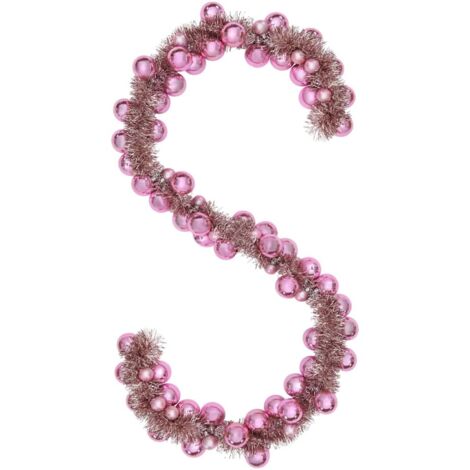 Guirlande de Boules de Noël Rose 186 cm Polystyrène CFW376463