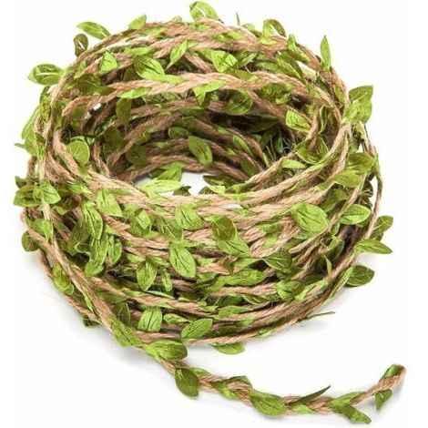 Guirlande de Feuilles Artificielles - 20M - Décoration Murale de Feuilles Artificielles de Style Liane Jungle Rustique pour Jardin ou Mariage