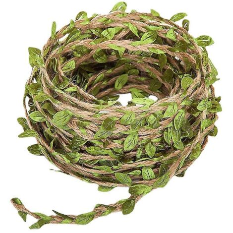 Guirlande de feuilles artificielles rustiques style jungle - 20 m - Décoration murale végétale pour mariages et jardins