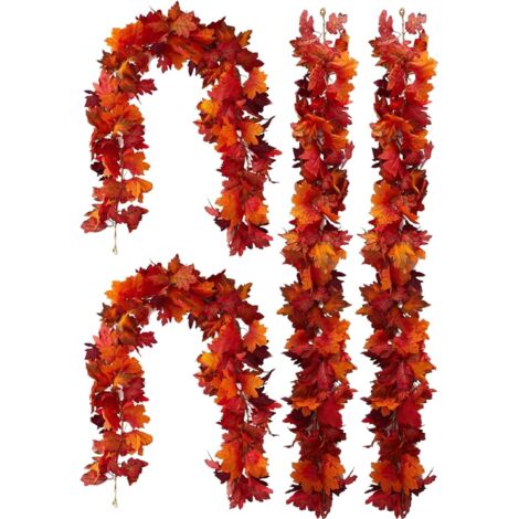 Guirlande De Feuilles Automne 4 Pièces Décorations