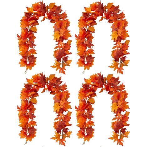 Guirlande de Feuilles d'automne Extérieur,4 Pièces