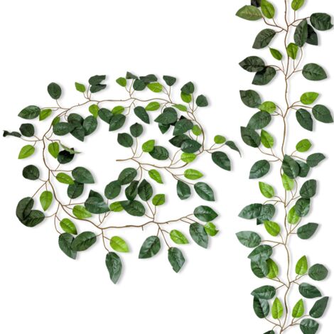 Guirlande de feuilles de rosier 180 cm